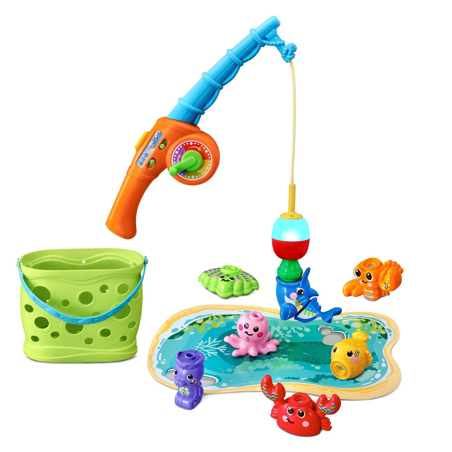 Set De Pesca Vtech Jiggle And Giggle Con 7 Criaturas Marinas De 2 A 5 Años
