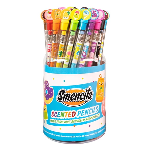 Lápices aromáticos Scentco Graphite Smencils Cylinder HB #2, 50 unidades