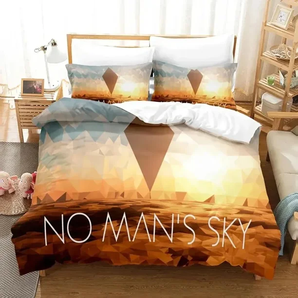 3D Print Game No Mans Sky Bedding Set Duvet Cover Bed Set Quilt Cover Pillowcase Comforter king Queen Size Boy Adult Bedding Set