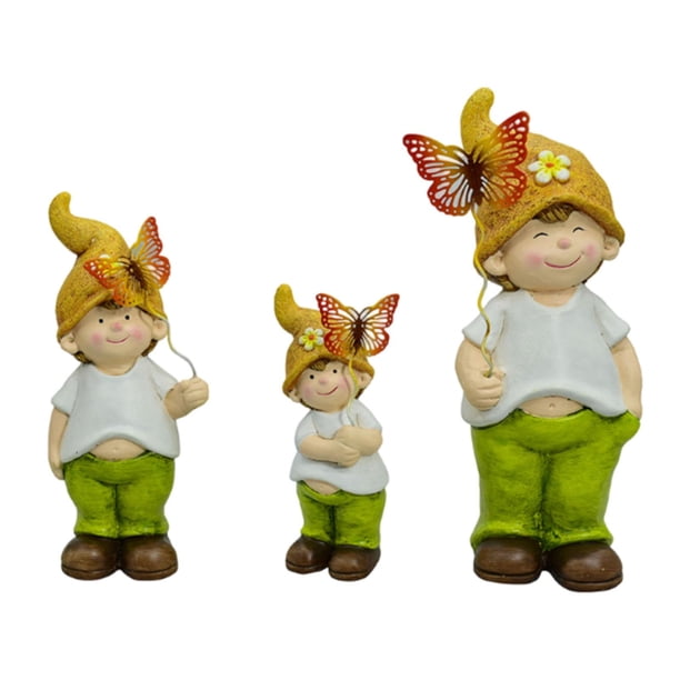 3 Estatuas De Gnomo Para Exteriores, Esculturas De Figuras Artísticas Para Entrada, Cumpleaños, Vacaciones, Niños