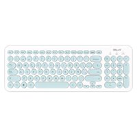 Teclado Ultra Delgado Usb Dblue Blanco/Turquesa Dbk755