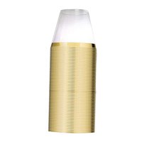 Bothyi - 30 Vasos De Plástico Transparente De 270 Ml Para Cumpleaños, Fiesta De Halloween, Dorado