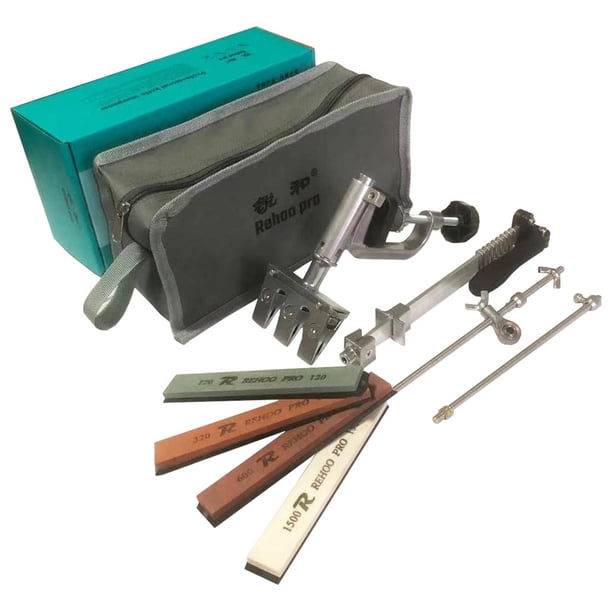 Rh-006 Kit de de cuchillos Sistema de ángulo fijo de material acero inoxidable Rotación de 360 degree r de cuchillos con de tapa