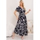 thumbnail image 2 of Maxi Vestido Largo Mujer Cruzado Manga Corta Estampado 3368, 2 of 3