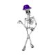 thumbnail image 3 of Broche De Halloween Pin De Halloween Accesorios Para Mujeres Hombres Broche De Esqueleto Sombrero Morado, 3 of 5