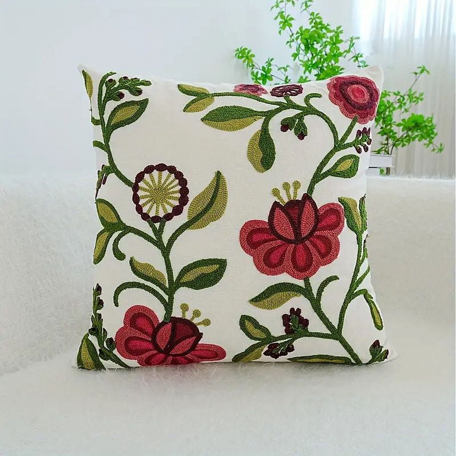 Homestore - Funda Cojín Bordada 45x45 Cm Enredadera