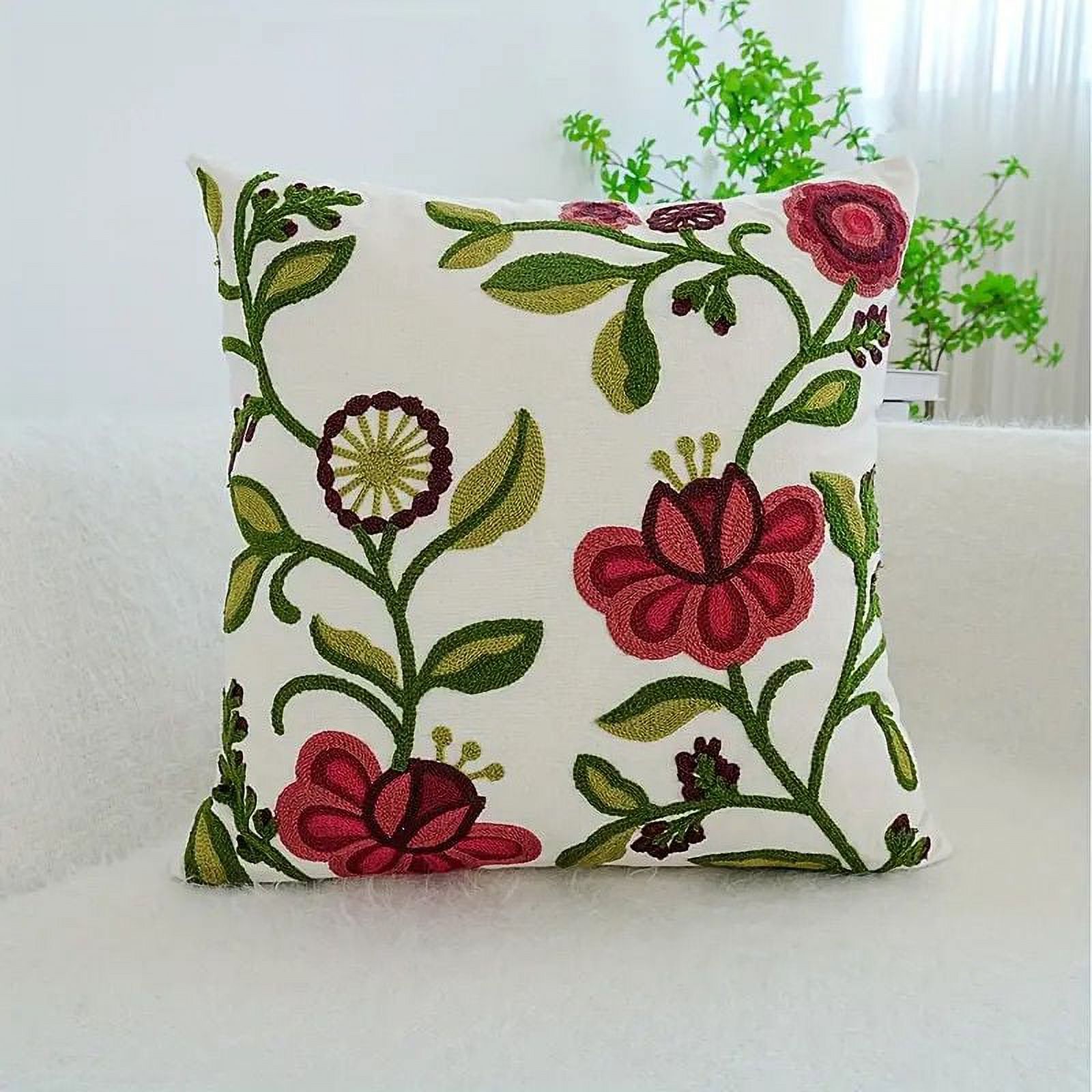 Homestore - Cojín Bordado 45X45 Cm Enredadera