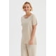 thumbnail image 2 of Polera Mujer Detalle Cuello Beige Claro, 2 of 4