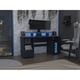 thumbnail image 1 of Escritorio Gamer Keria Con Puerta | Mesa Gamer Wengue Y Azul | Escritorio PC Gaming Moderno, 1 of 12