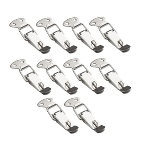 Bothyi - 10X Pestillo De Palanca Con Resorte, Pestillo De Palanca, Cerradura De Metal Para Caja, Ventana, Cubo Con Orificio Para Candado