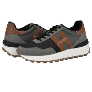 Zapatilla Tommy Hilfiger Gani Para Hombre En Color Gris/Coñac, Talla 12
