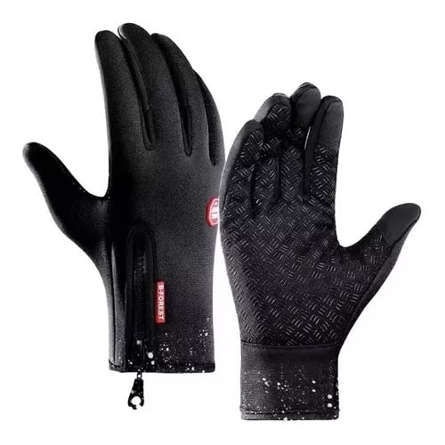 Defensor - Guantes Deportivos, Trekking, Windstopper, Touch Antislip Color Negro