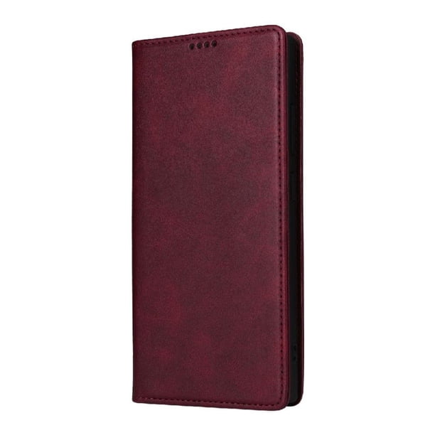 Funda Cartera para Samsung Galaxy S25 Edge con Ranuras Tarjetas y Soporte - Protección Completa Rojo
