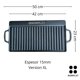 thumbnail image 2 of Plancha Bifera Norplat Reversible Hierro Fundido 50x23cm Xl, 2 of 3