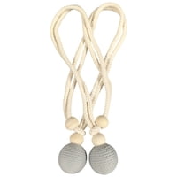 Pack De 02 Sujetadores Para Cortinas - Bola Tejida Gris