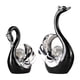 thumbnail image 2 of 2 Uds Figuritas De Cisne Escultura Regalo De Recuerdo Para Decoración De Centro De Mesa Del Hogar Negro, 2 of 5