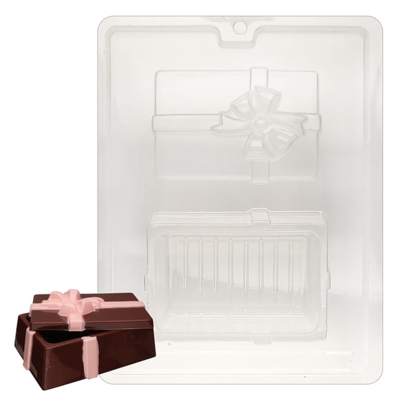 Molde para caramelos de chocolate CybrTrayd Life of the Party, caja con moño