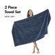 thumbnail image 4 of Toalla Madison Park 86 cm × 173 cm 800 GSM Azul pizarra - Pack de 2, 4 of 9