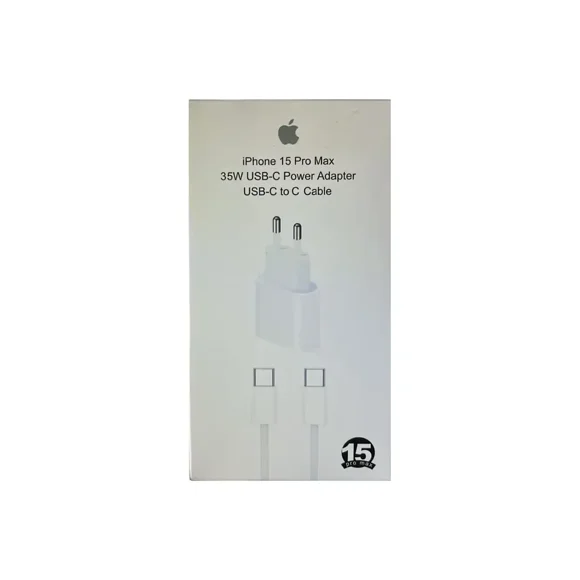 Cargador 35W Adaptador Tipo C + Cable C a C Apple