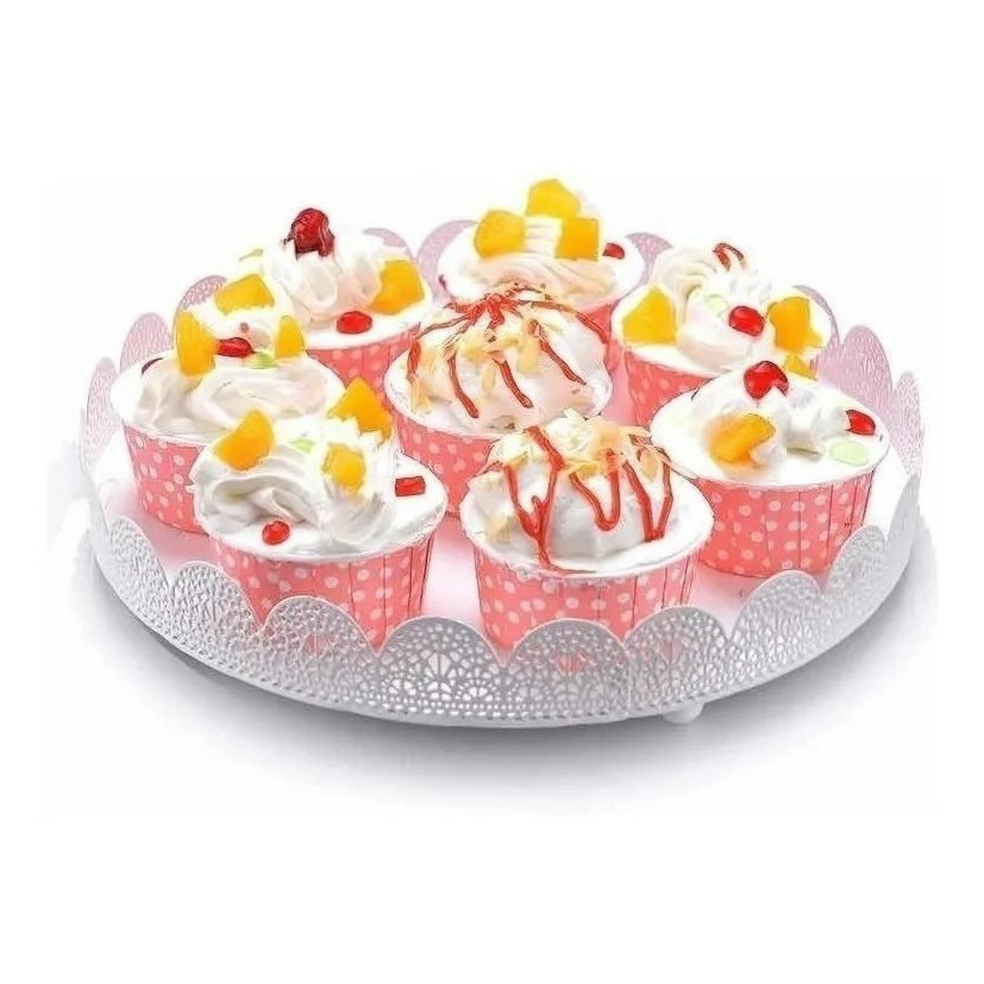 Genérico - Bandeja Redonda Bandeja Decorativa Bandejas Cupcake 30 Cm