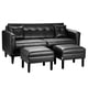 thumbnail image 3 of Sofa New Retro 3 Cuerpos Más 2 Pouf Pu 00 Negro, 3 of 5