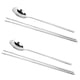 thumbnail image 4 of Palillos De Acero Inoxidable Coreano Cuchara Cubiertos Cubiertos Cubiertos Utensilios, 4 of 4
