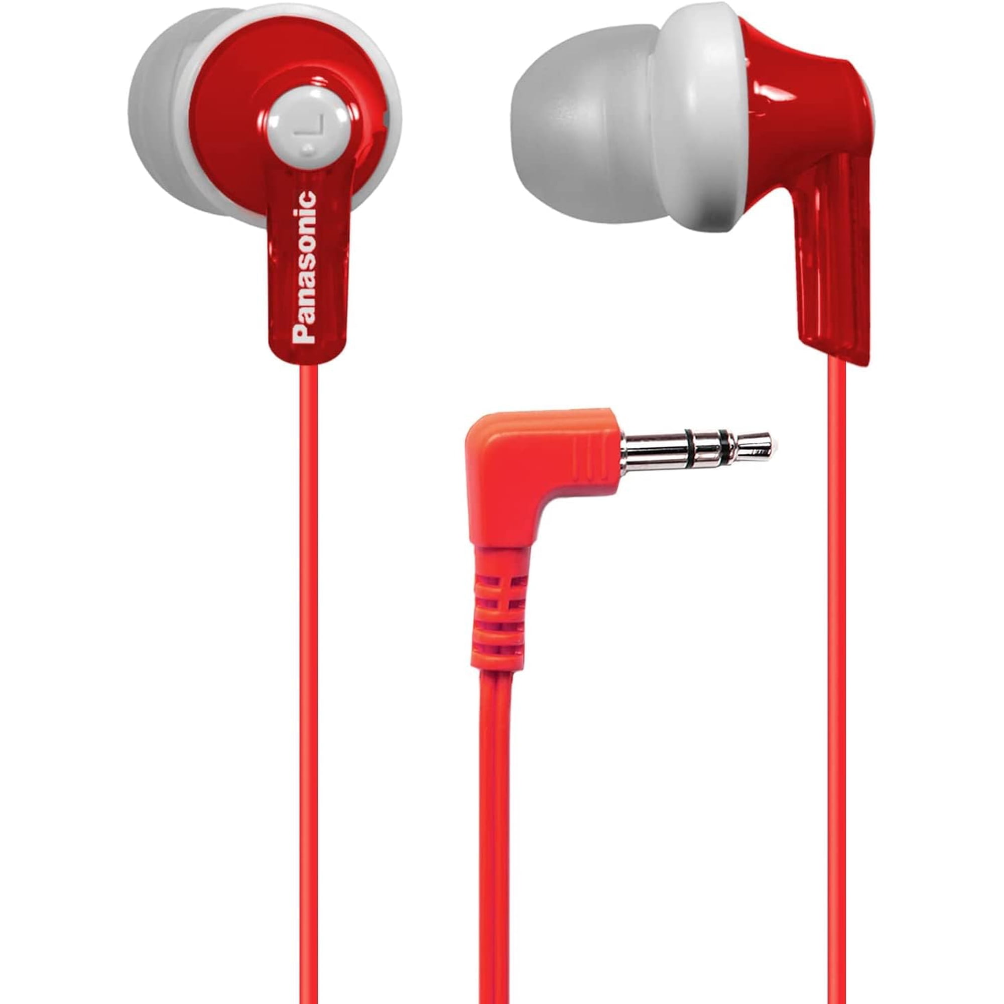 Auriculares Panasonic Ergofit Rp-hje120-r Con Cable, Conector De 3,5 Mm, Rojo