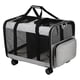 thumbnail image 4 of Cochecito transportador de mascotas de doble compartimento con ruedas, transpirable, portátil, con base extraíble, grande para viajar, acampar al aire, 4 of 5
