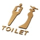 thumbnail image 1 of Letrero de baño fácil de instalar, letrero de baño, señalización, decoración de baño universal, letrero de baño para lugares públicos de restaurantes Masculino Femenino L, 1 of 5