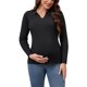 thumbnail image 1 of INSPIRE CHIC Camisetas de maternidad para mujeres Suéter de manga larga Cuello en V Blusa túnica Ropa de embarazo 2XL Negro, 1 of 5