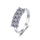 thumbnail image 1 of Anillos de Compromiso de Moissanita para Mujer 2.5Uds Color D Corte Esmeralda Plata Esterlina 925 VVS1 Anillos de Diamante Moissanita Aniversario Promesa Anillos de Boda Regalos para Esposa con, 1 of 9