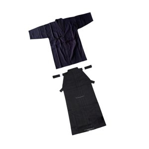 Ioensy - Conjunto De Uniforme De Kendo, Hakama De Kendo, Transpirable, Ninjas, Judo, Kimono Japonés, Hakama, 160 Cm, Azul Y Negro