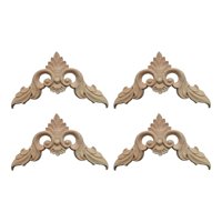 Bothyi - 4 Molduras Decorativas Para Esquinas Con Apliques De Madera Para Decoración De Muebles De Espejo De 8 Cm X 8 Cm X 0,8 Cm