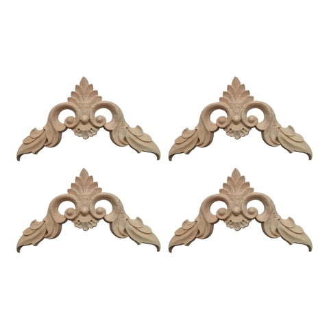 Bothyi - 4 Molduras Decorativas Para Esquinas Con Apliques De Madera Para Decoración De Muebles De Espejo De 8 Cm X 8 Cm X 0,8 Cm