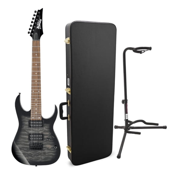 Guitarra eléctrica Ibanez GRG121DX de 7 cuerdas con estuche y soporte