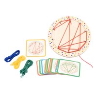 Magideal - Bloques De Patrones Matemáticos Gráficos, Tablero De Geotableros Enrollados De Lana, Material Educativo Gráfico De Matemáticas Para Niños Pequeños En