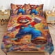 thumbnail image 1 of Super Mario 3-Piece Comforter Set for Bedroom Super Mario Bedding Set for Kids Adults Soft Microfiber Duvet Cover Set with Zipper Closure, 1 of 5