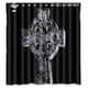 thumbnail image 1 of Cortina de ducha Black Sab con ganchos, tamaño 66 x 72 pulgadas, 1 of 3