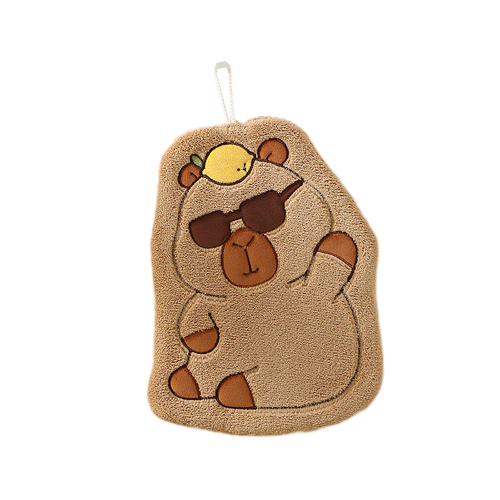 Bothyi - Divertida Toalla De Mano Colgante De Capibara, Toalla Absorbente Para Vajilla, Dormitorio, Patrón De Limón