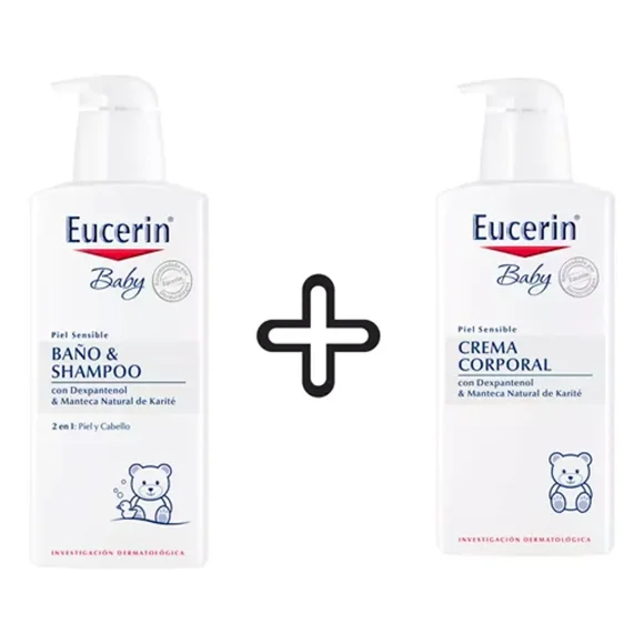 Pack Eucerin Baby Shampoo y Crema Corporal 400ml cu