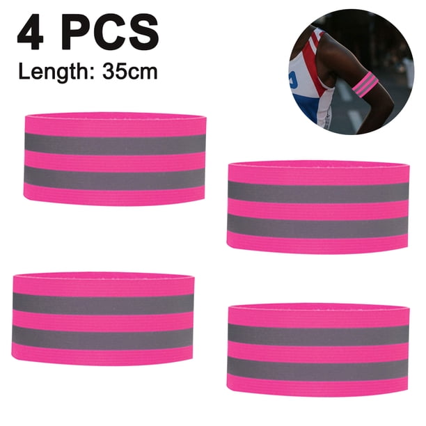 bandas reflectantes para muñeca, brazo, tobillo y pierna. Cintas reflectantes de alta visibilidad para caminar, andar en bicicleta y correr de noche.