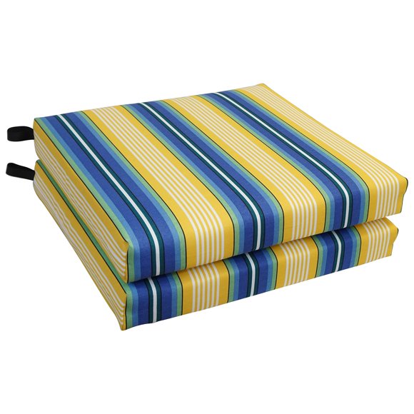 Cojín para Silla de Exterior Blazing Needles Impresiones Azul x4