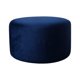thumbnail image 1 of Pouf Redondo Grande Felpa Azul Marino, 1 of 3