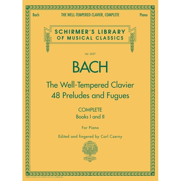 Partitura G. Schirmer – Bach: El clave bien temperado (Libros 1 y 2)