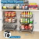thumbnail image 2 of Carrito de almacenamiento Rolling Pantry OKZEST de 3 niveles con ruedas y cestas, 2 of 9