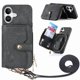 thumbnail image 1 of Funda Tipo Cartera con Correa Cruzada para iPhone 16 Plus Protección Contra Golpes Negro, 1 of 6