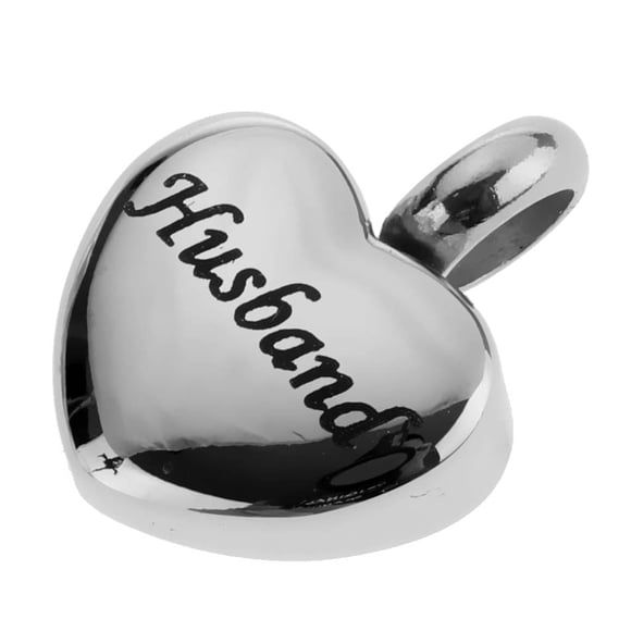 acero inoxidable amor corazón urna colgante conmemorativo cremación ceniza marido
