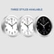 thumbnail image 2 of Reloj de pared HITO Silent con tapa de cristal de 10 pulgadas y aluminio plateado, 2 of 8