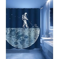 Mylhogar - Cortina De Baño Tela Género + Forro Impermeable