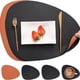 thumbnail image 1 of Set 4 Individuales + 4 Posavasos Impermeables Antimanchas 2 En 1 Negro Marrón, 1 of 10